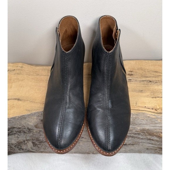 The Root Collective Made by Hand Leather Ankle Boots Black Sz 9 Guatemala Zip - Picture 3 of 7